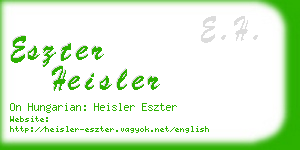 eszter heisler business card